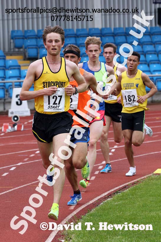 Mens  senior 5000 metres, Northern Senior and Under-20s Track and Field Champs., Manchester. Photo: David T. Hewitson/Sports for All Pics